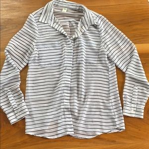 Black and white blouse